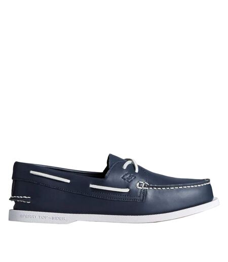Sperry Mens Authentic Original 2-Eye Leather Boat Shoes (Navy) - UTFS9957