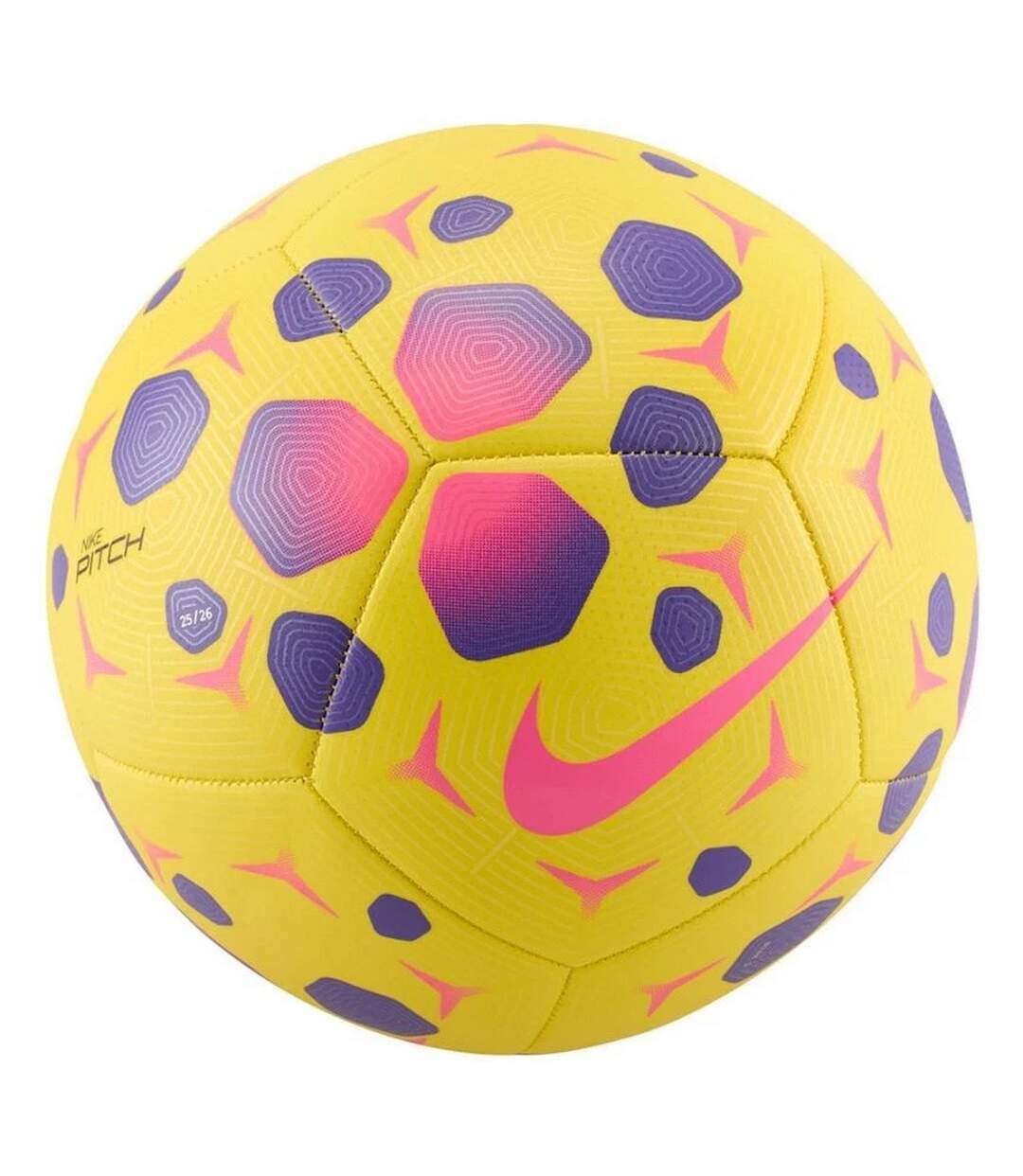 Ballon De Foot Motif/style À Motifs Pitch Taille 5 Jaune Nike-1