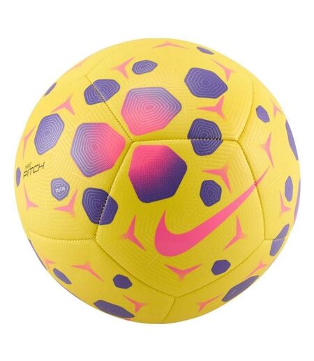 Ballon De Foot Motif/style À Motifs Pitch Taille 5 Jaune Nike