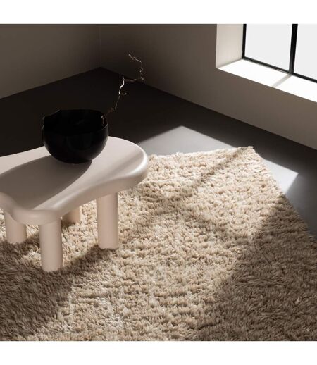 Tapis Rectangulaire en Laine Leiko 160x230cm Beige