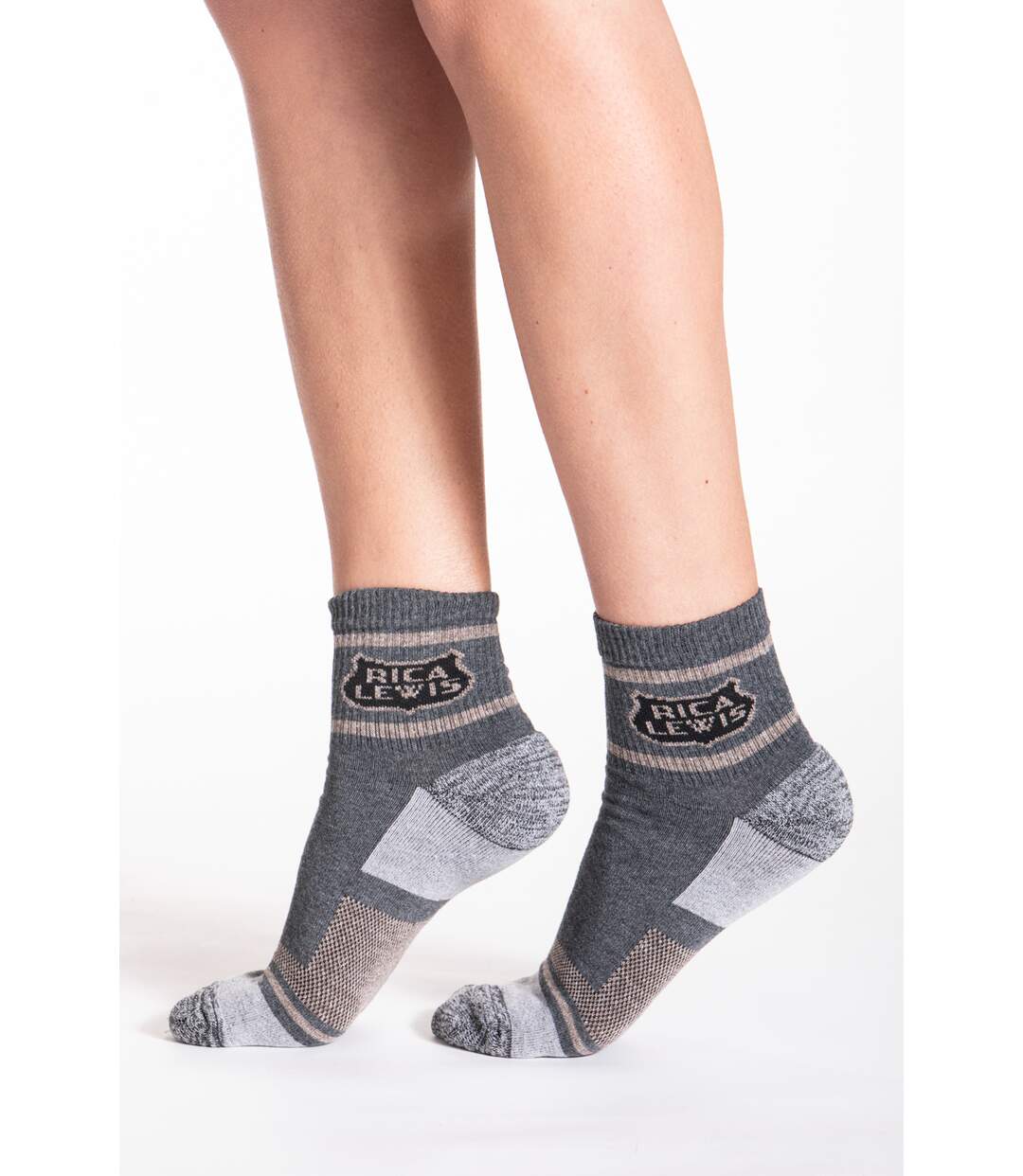 Chaussettes de travail renforcées, lot de 2 GRIS-2