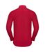 Mens poplin tailored long-sleeved shirt classic red Russell Collection