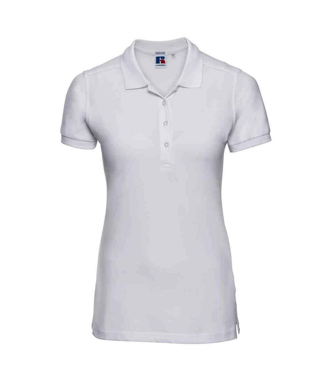 Polo femme blanc Russell-1