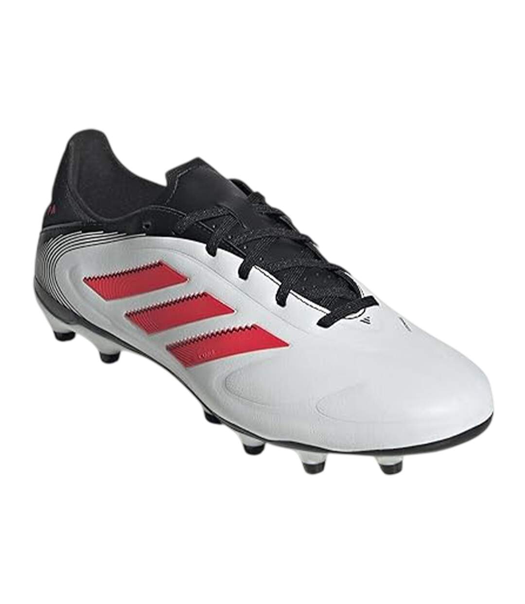 Unisex Adult Copa Pure 3 Elite Leather Lace Up Soft Ground Football Boots White Red Black Adidas-4