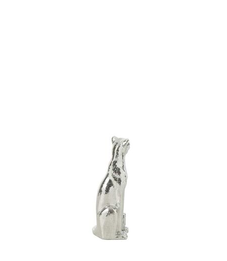 Statue Déco Léopard Disco 62cm Argent