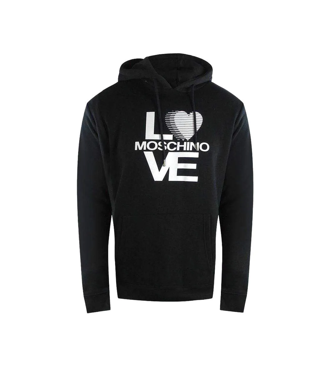 Womens/ladies Love Bold Logo Hoodie Black Love Moschino-1