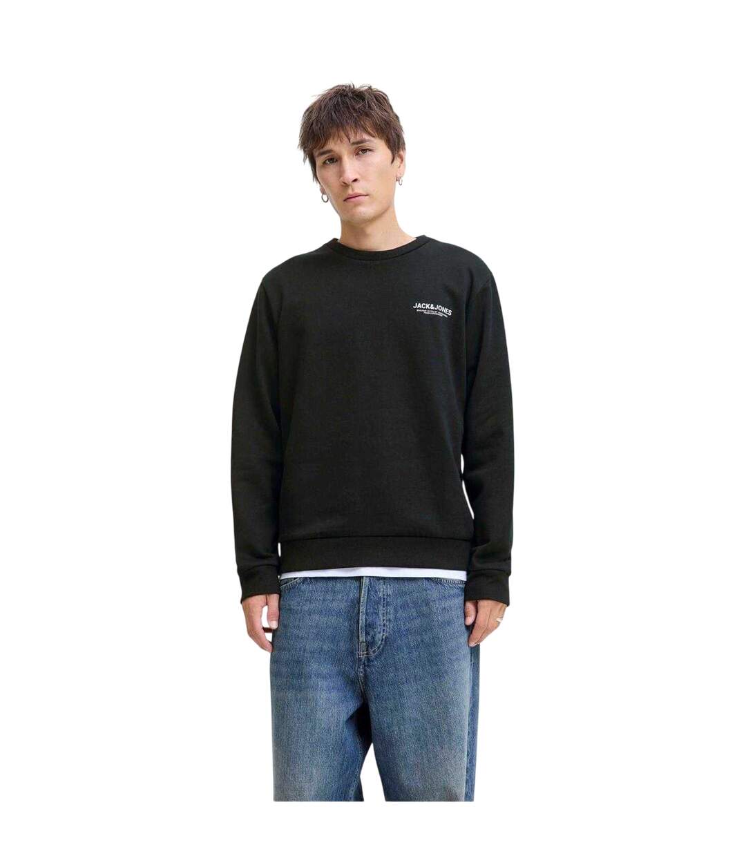 Pack Of 2  Mens Mason Sweatshirt  Black White Jack And Jones-4