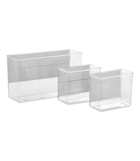 Lot de 3 Organiseurs Aimantés Magnetic 28cm Transparent