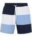 Mens Colour Block Swimming Trunks White Boss-1
