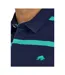 Mens Stripe Rugby Polo Shirt Navy Raging Bull-4