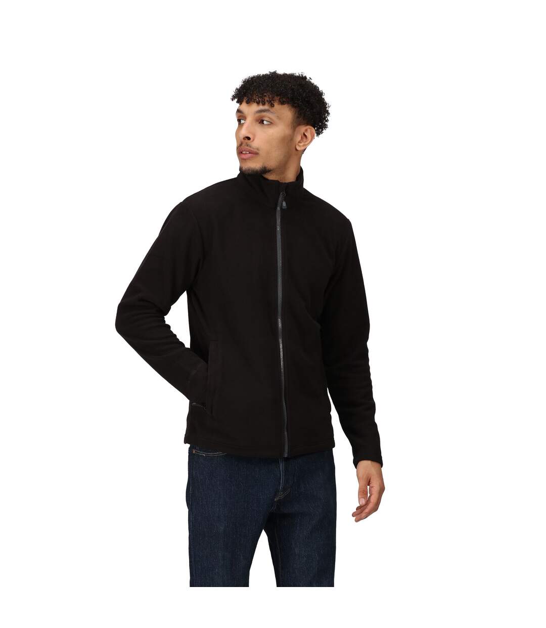 Mens honestly made fleece jacket black Regatta-3