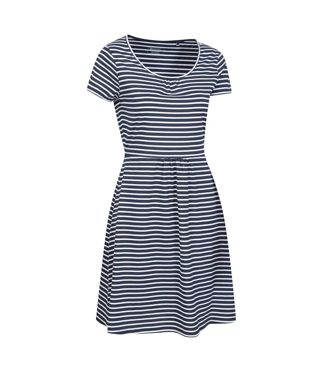 Womens/ladies Essentials Lora Stripe Skater Dress Blue Mountain Warehouse-3