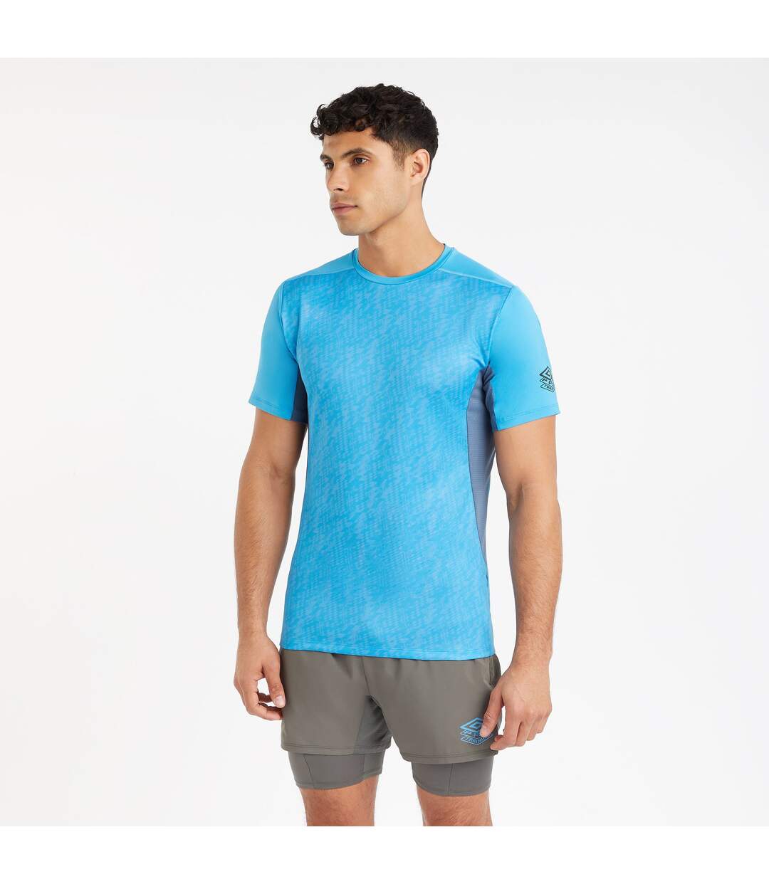 Mens pro training elite graphic print jersey malibu blue/bering sea Umbro-4