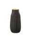 Vase à Rainures en Verre Louis 26cm Noir-2