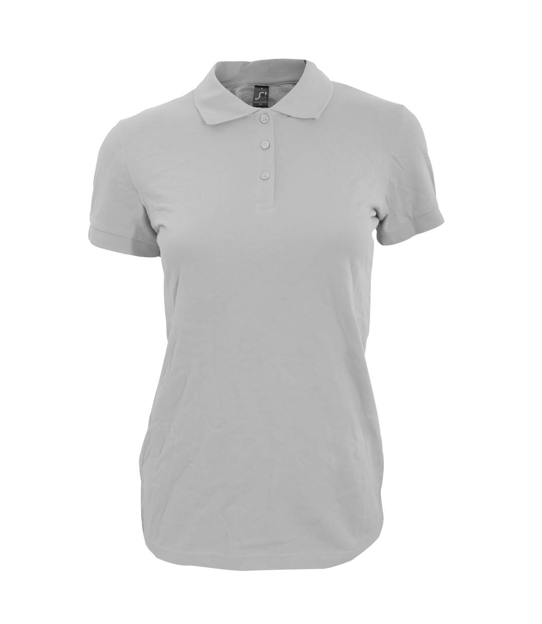 Polo manches courtes perfect femme gris chiné SOLS-1