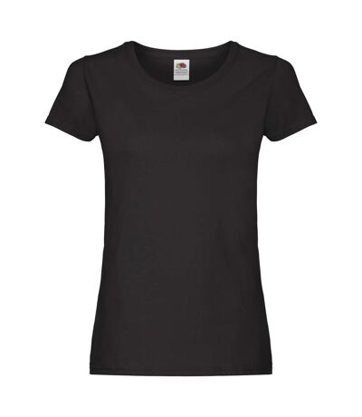 Fruit of the Loom Womens/Ladies Original Lady Fit T-Shirt (Black) - UTPC6013