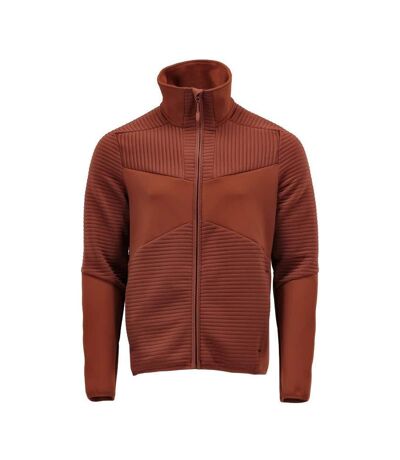 Mens Customised Striped Fleece Jacket Autumn Red Mascot