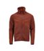 Mens Customised Striped Fleece Jacket Autumn Red Mascot-1