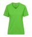 T-shirt de travail Bio col V - Femme - JN1807 - vert citron