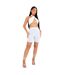 Ensemble Cuissard De Cyclisme Motif/style Côtelé Femme Bleu Missy Empire-1