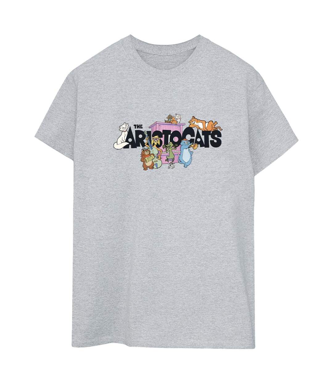 Disney - T-shirt ARISTOCATS LOGO - Femme (Gris chiné) - UTBI18159-1