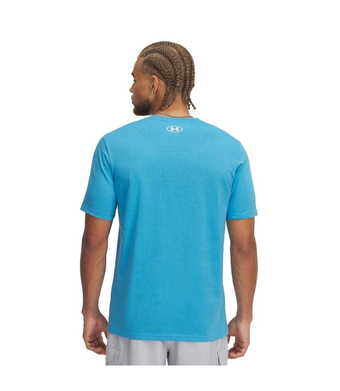T-shirt Motif/style Logo Rectangulaire Homme Bleu Chiné Under Armour-2
