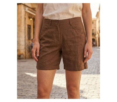 MAYFLOWER MINDY2 : Short en lin pour femme à longueur réglable