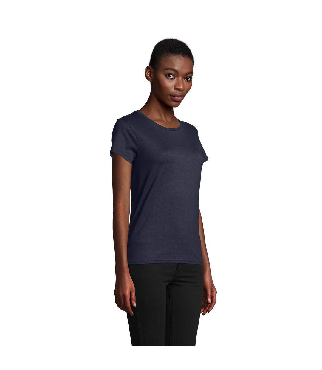 T-shirt Pioneer Femme Gris Foncé Uni SOLS-3