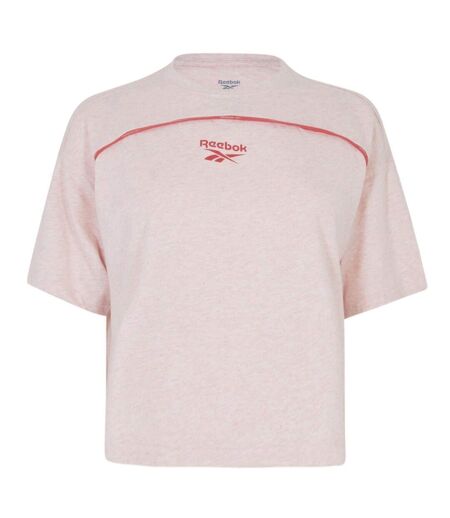 T-shirt Motif/style Passepoil Contrasté Barbie Femme Écru Chiné Reebok