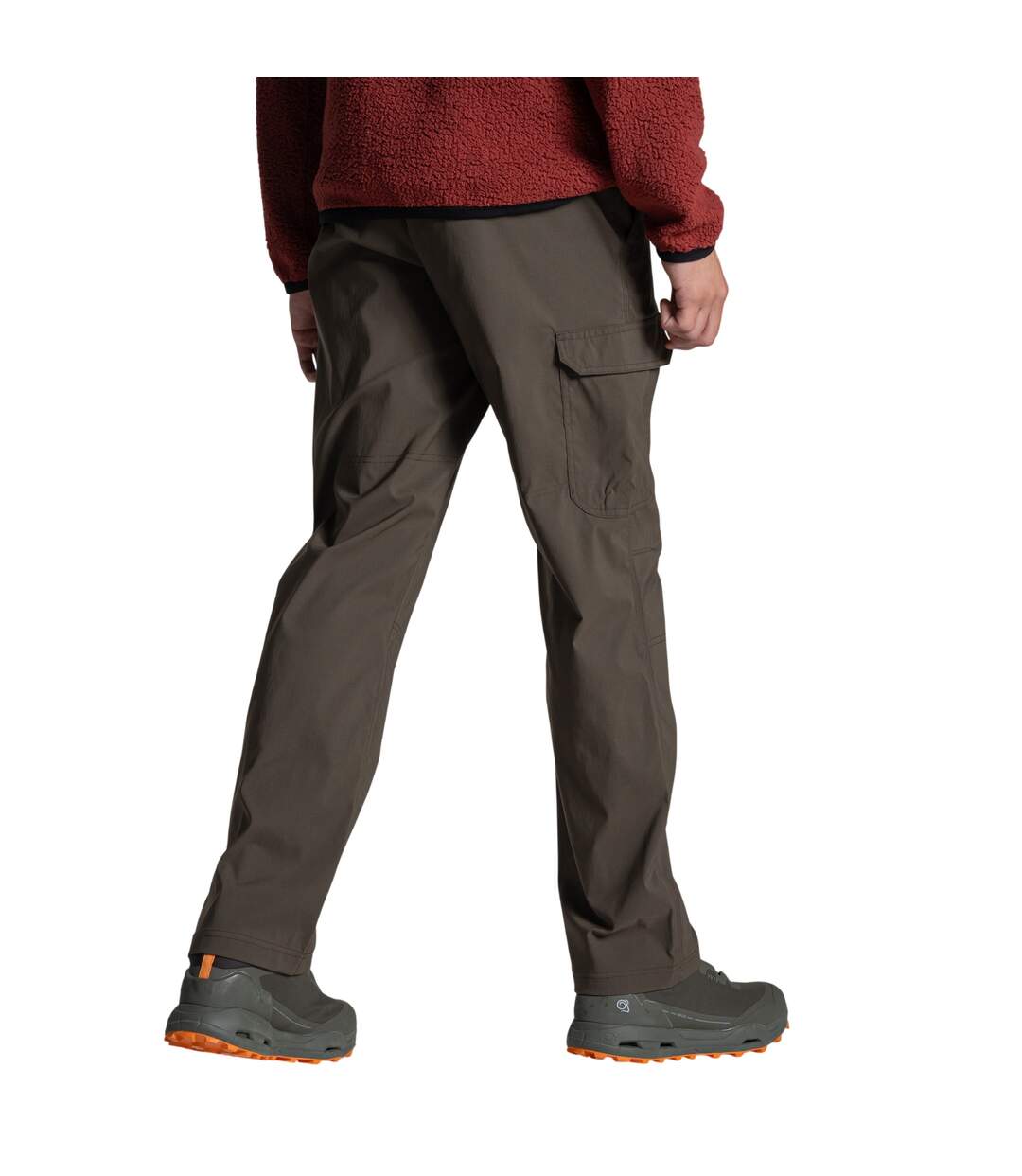 Pantalon Uni À Taille Mi-haute Brisk Pro Homme Kaki Sombre Craghoppers-3