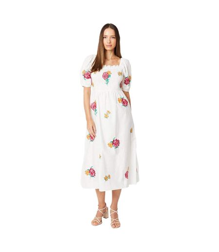 Robe mi-longue femme blanc cassé Dorothy Perkins