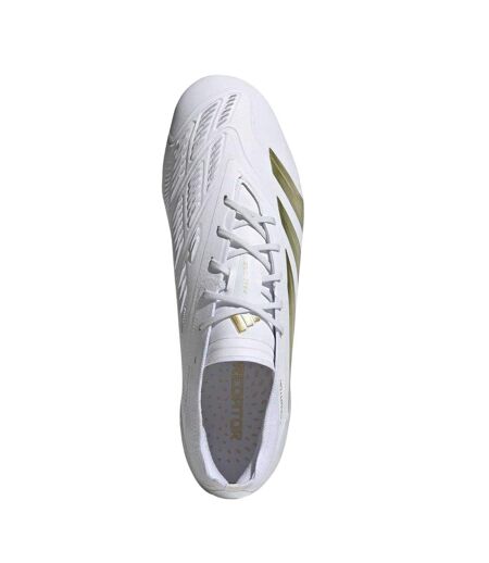 Mens Predator Elite Firm Ground Football Boots White Gold Adidas