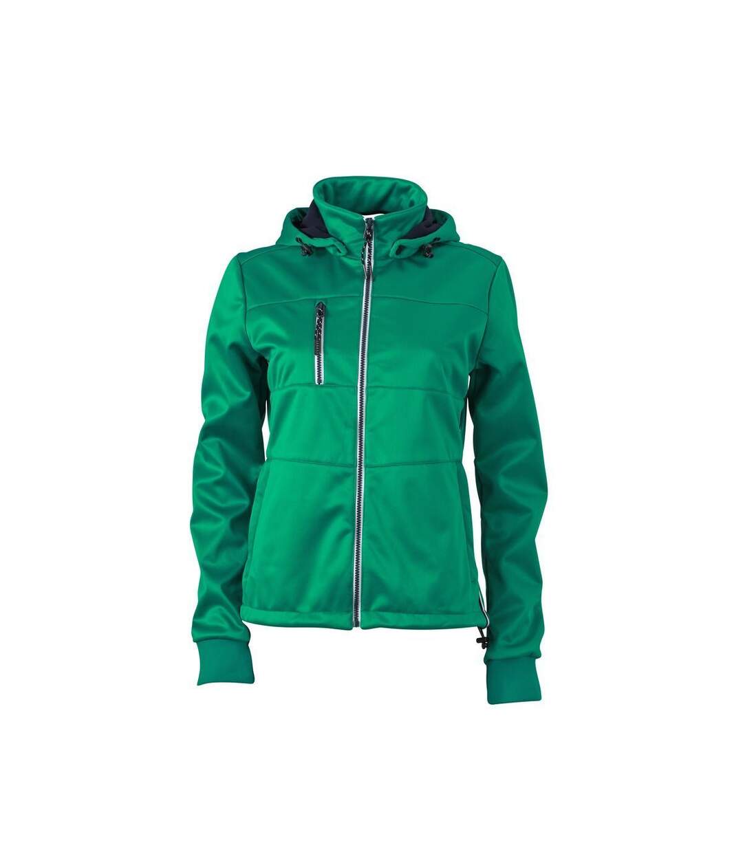 Veste softshell à capuche- femme JN1077 - vert - coupe-vent et imperméable