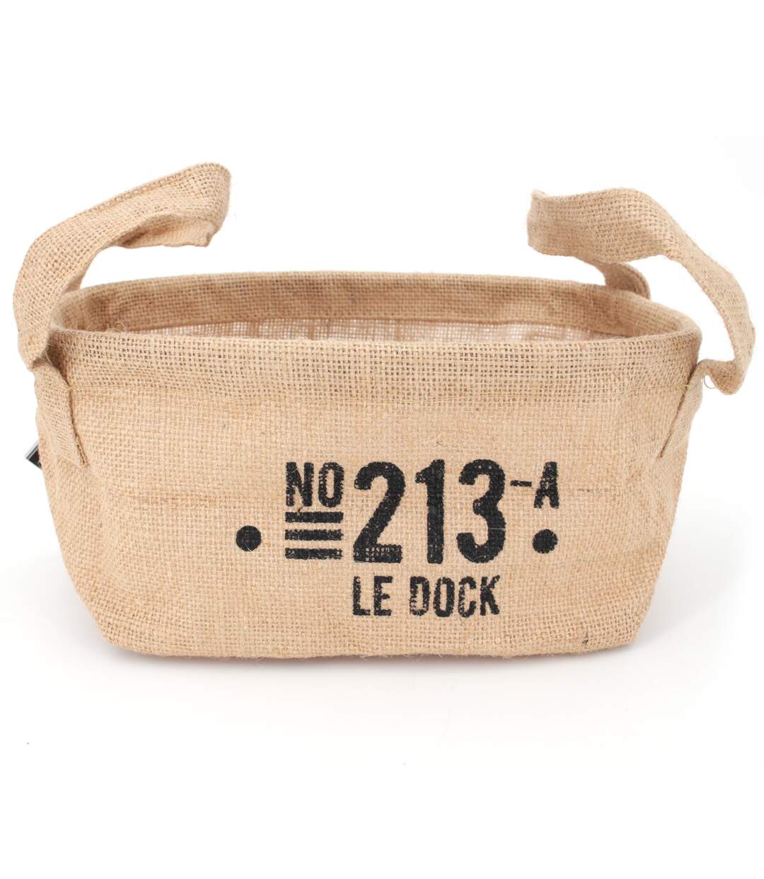 Panier de rangement 4L en jute avec anses-1