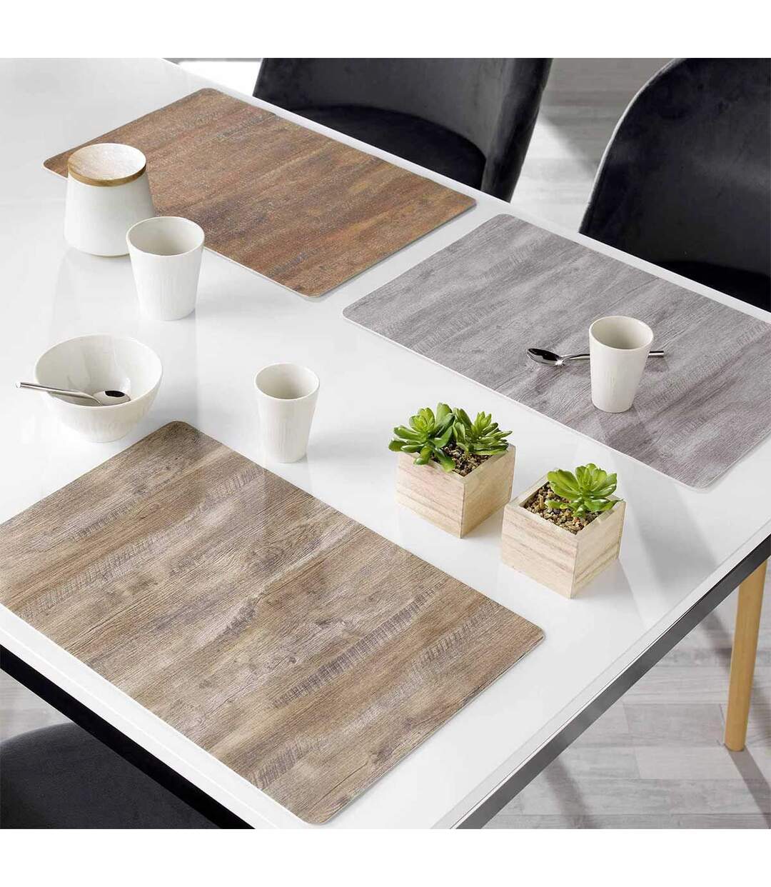 Set de Table Design Venise 28x43cm Gris-3