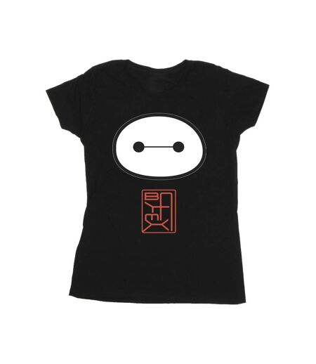 Disney - T-shirt BIG HERO BAYMAX ICON - Femme (Noir) - UTBI13179