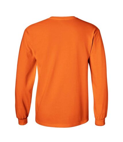 T-shirt uni à manches longues Gildan pour homme (Orange sécurité) - UTBC477