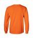 Gildan Mens Plain Crew Neck Ultra Cotton Long Sleeve T-Shirt (Safety Orange) - UTBC477