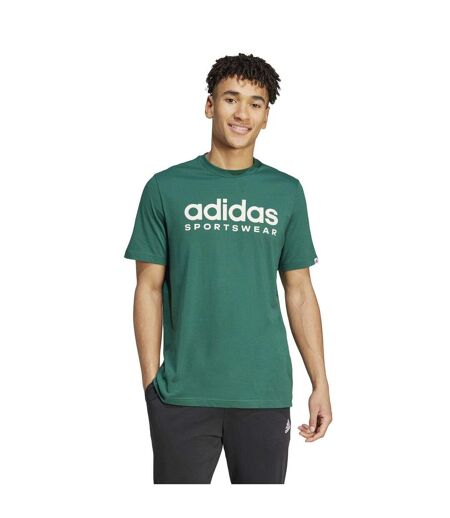 Mens Logo Single Jersey T-shirt College Green Adidas
