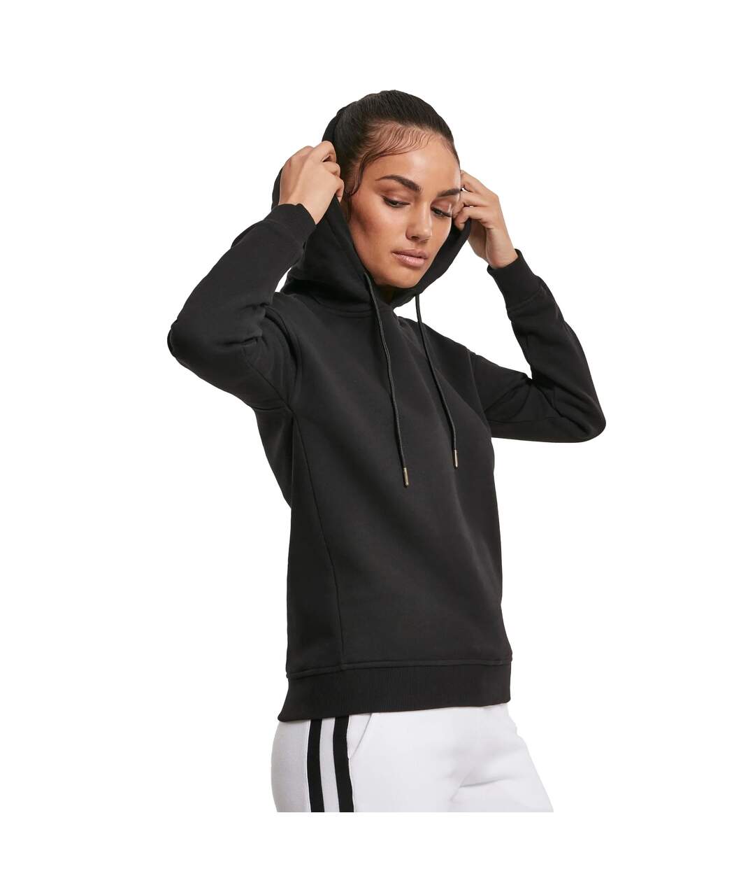 Sweat À Capuche Femme Noir Urban Classics-3