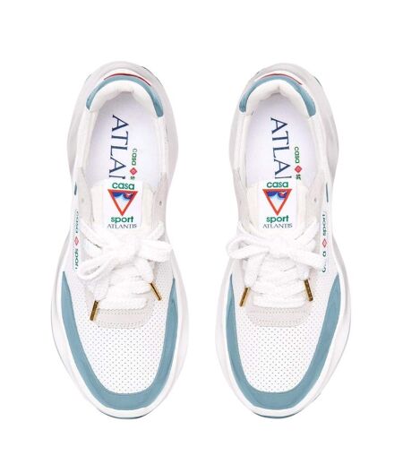 Mens Atlantis Casual Trainers White Light Blue Casablanca