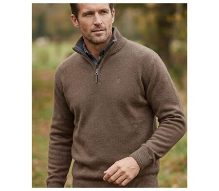 Pull camionneur col montant zippé avec laine PYLONE4