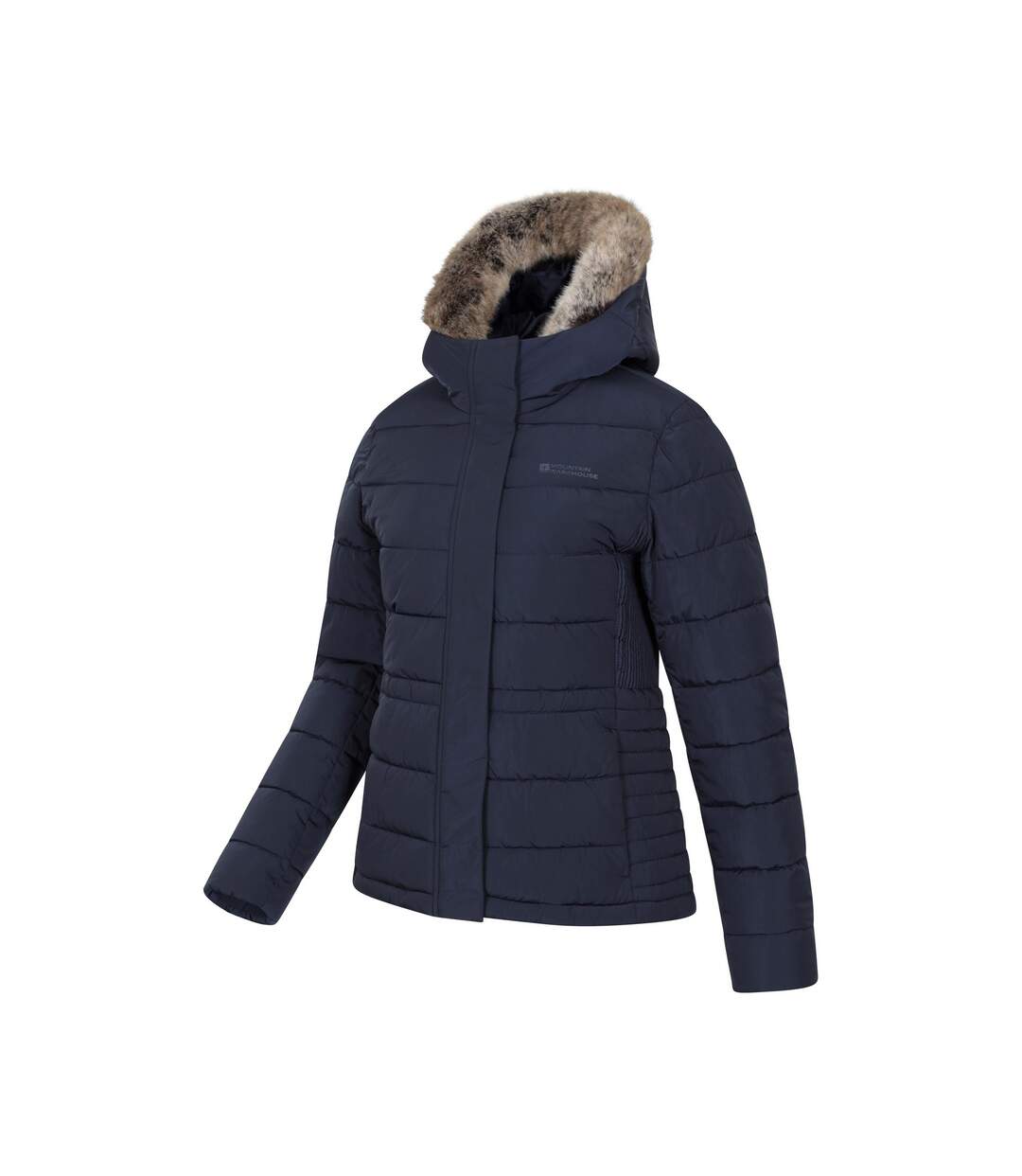 Womens/ladies Comfort Padded Jacket Navy Mountain Warehouse-4
