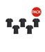 Lot De 5  T-shirts Manches Courtes Grande Taille En Coton Smartly Homme Noir Duke-2