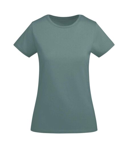 Womens/ladies Breda Short-sleeved T-shirt Calm Blue Roly