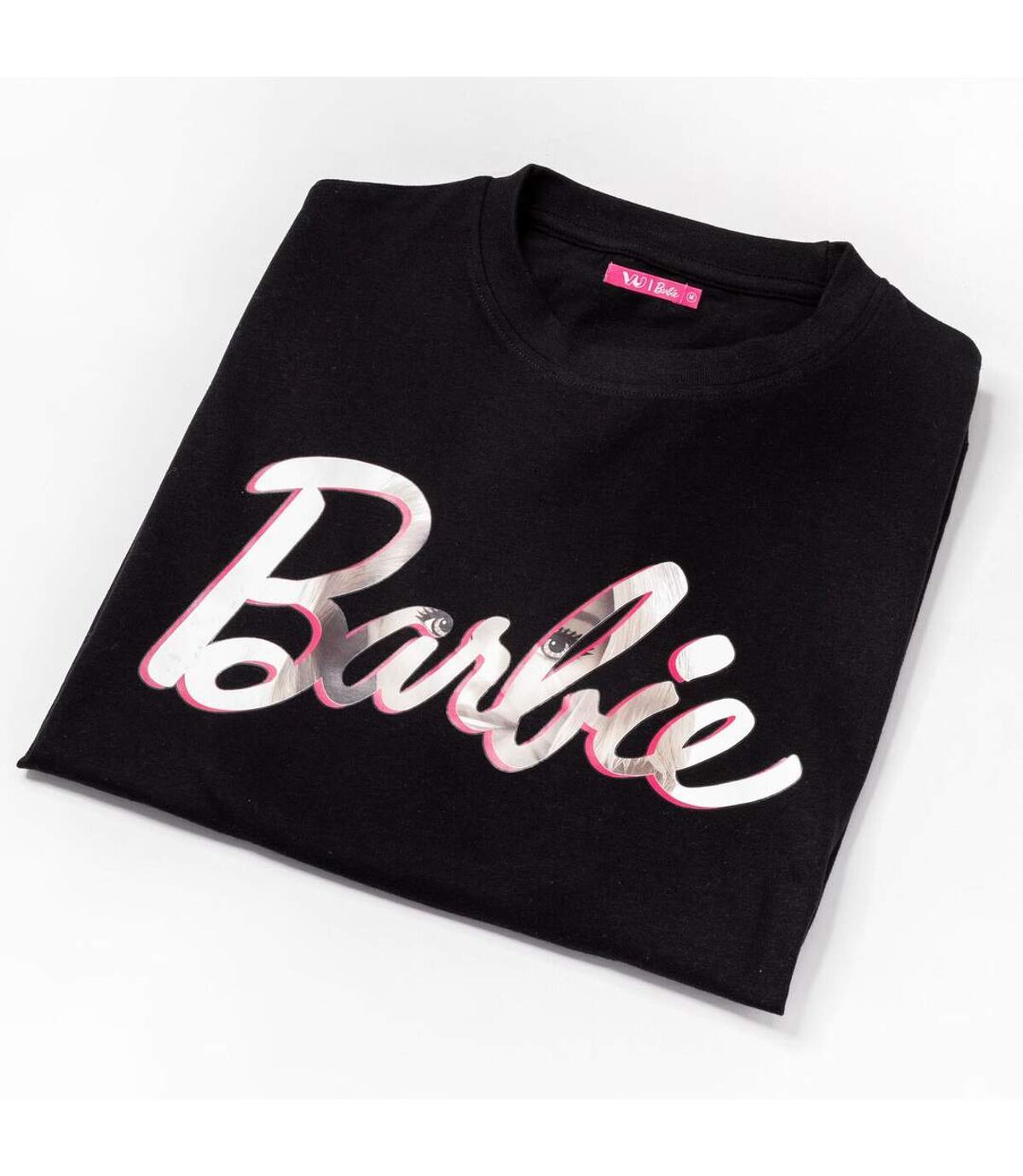 Barbie Womens/Ladies Oversized T-Shirt (Black/Pink)