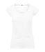 T-shirt femme élégamment découpé au dos - BY035 - blanc