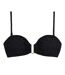 Womens/ladies Leopard Print Bikini Top Black Chelsea Peers-1