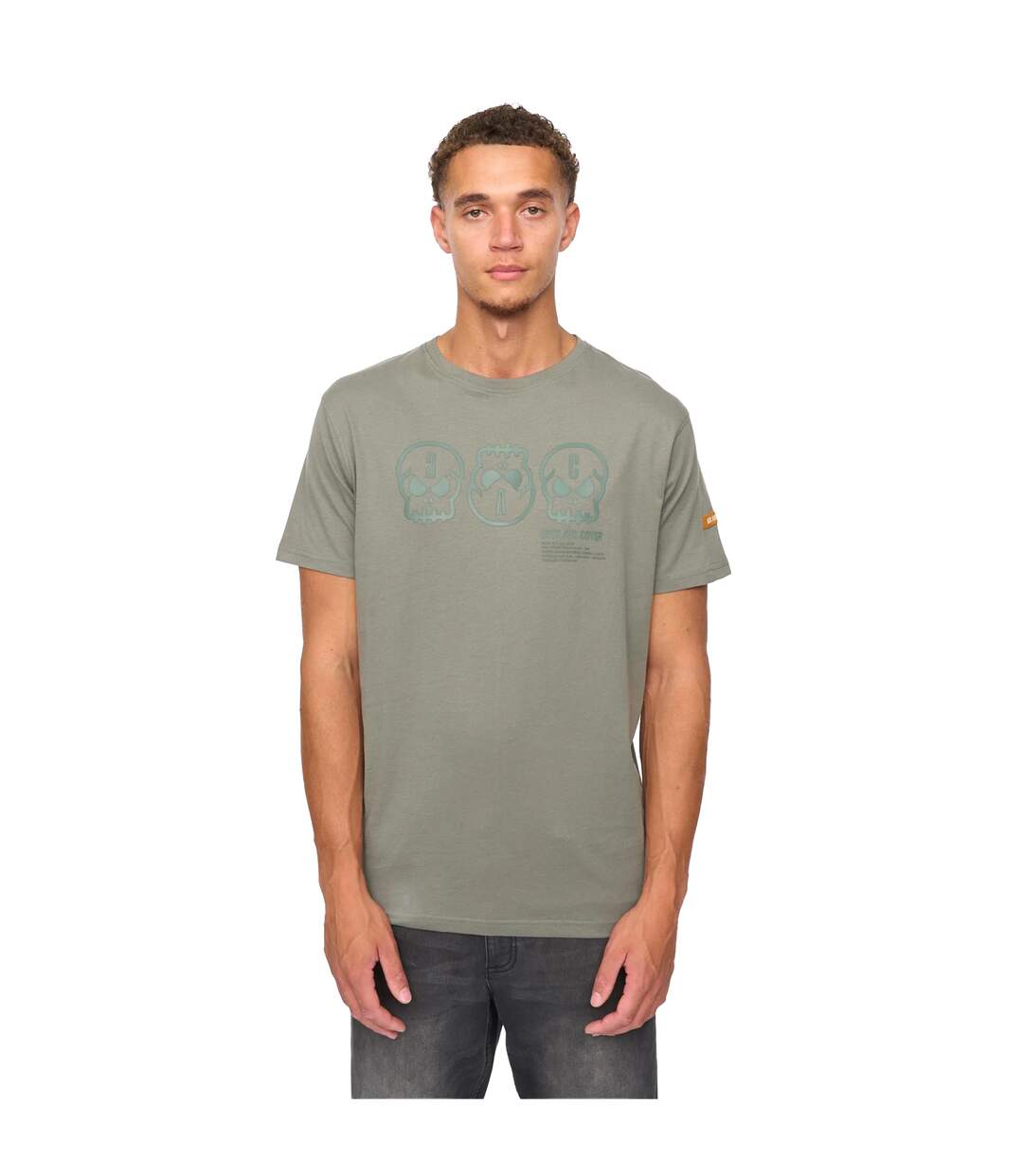 Mens Deltamans T-shirt Dark Olive Duck And Cover-2