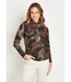 T-shirt court chaud col montant graphique-1